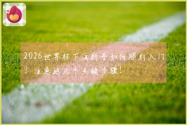 2026世界杯下注新手如何顺利入门？注意这几个关键步骤！